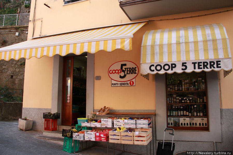 Какие вкусные, ну просто совершенные оливки мы покупали в этих маленьких магазинчиках.. а Chianti .. дошли до того, что выбивали по бокалу даже на завтрак :) Риомаджоре, Италия