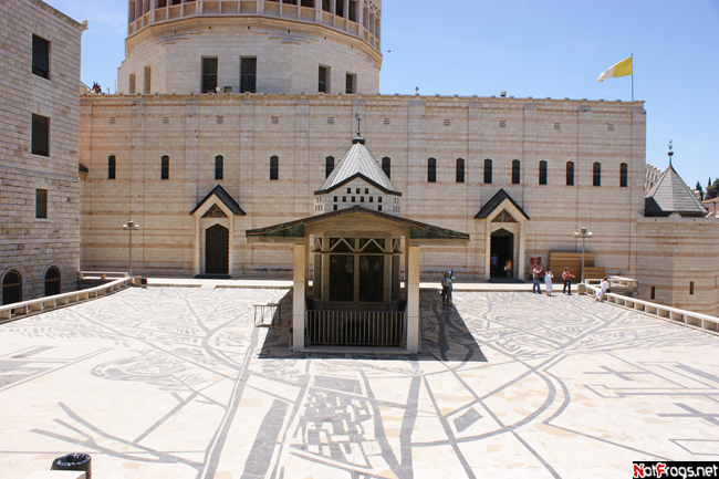 Вид на базилику с верхнего уровня Назарет, Израиль