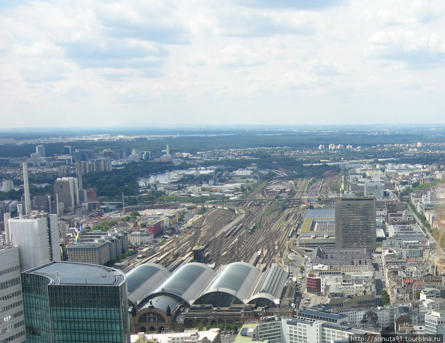 Вид на Hauptbahnhof Франкфурт-на-Майне, Германия