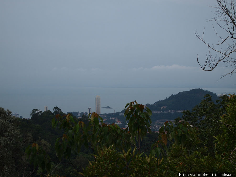 И я впервые увидел город сверху Пинанг остров, Малайзия