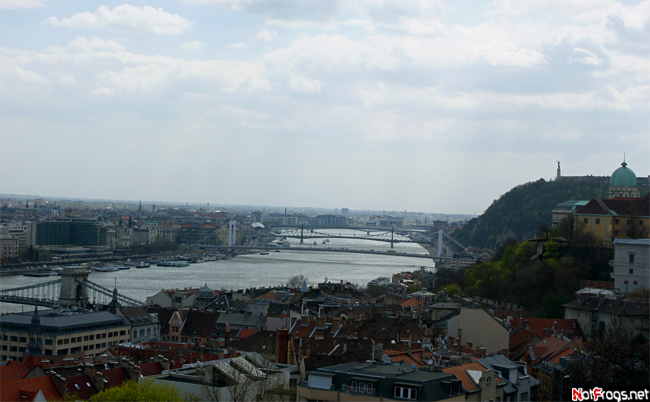 Вид на южную часть города Будапешт, Венгрия