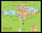Стрелкой указано месторасположение храма Та Пром в общем комплексе храмов Ангкор.