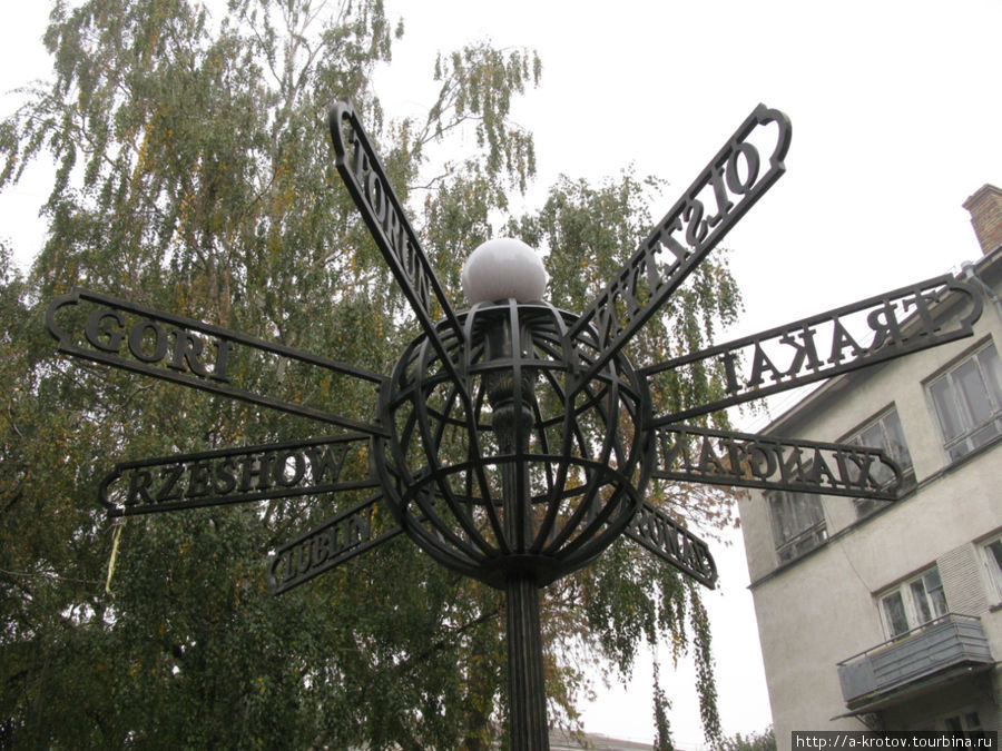 Луцк — центр всего мира (указатели — на города-побратимы) Луцк, Украина