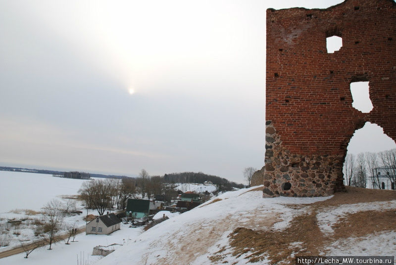 Вид с замка на озера Лудза, Латвия