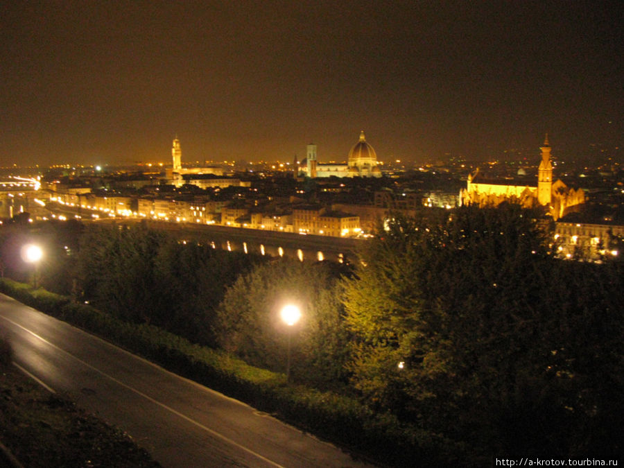 ночная Флоренция Флоренция, Италия