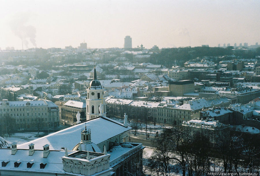 Панорама города с башни Гедимина Вильнюс, Литва