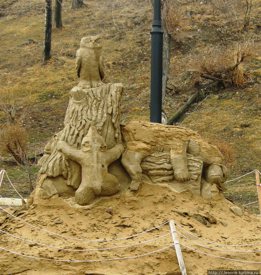 Скульптура из песка на набережной — зиму пережила!!! Хабаровск, Россия