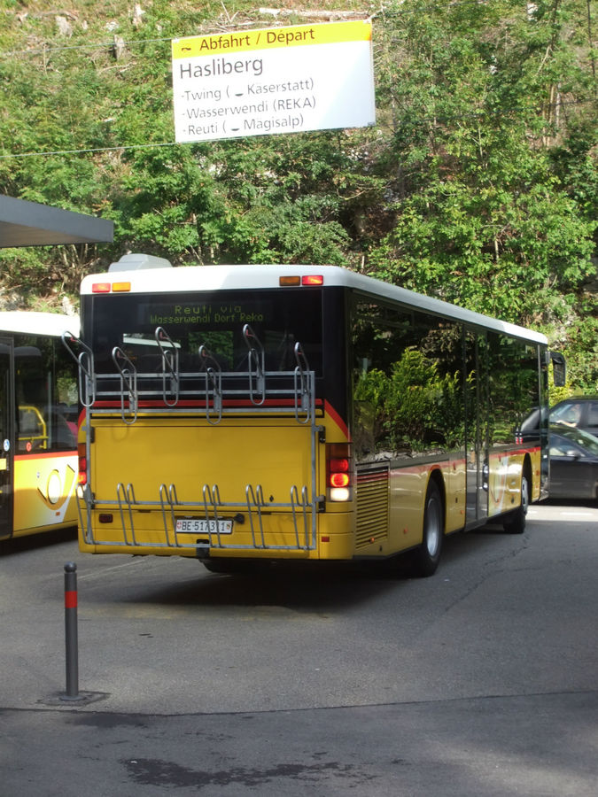 рейсовые автобусы оборудованы багажником для велосипедов Интерлакен, Швейцария
