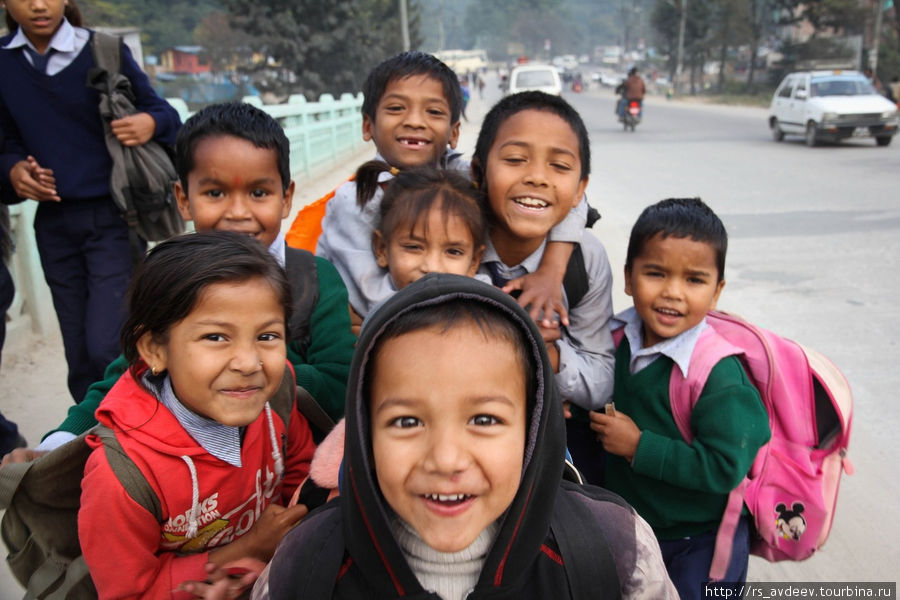 Непальские школьники Катманду, Непал
