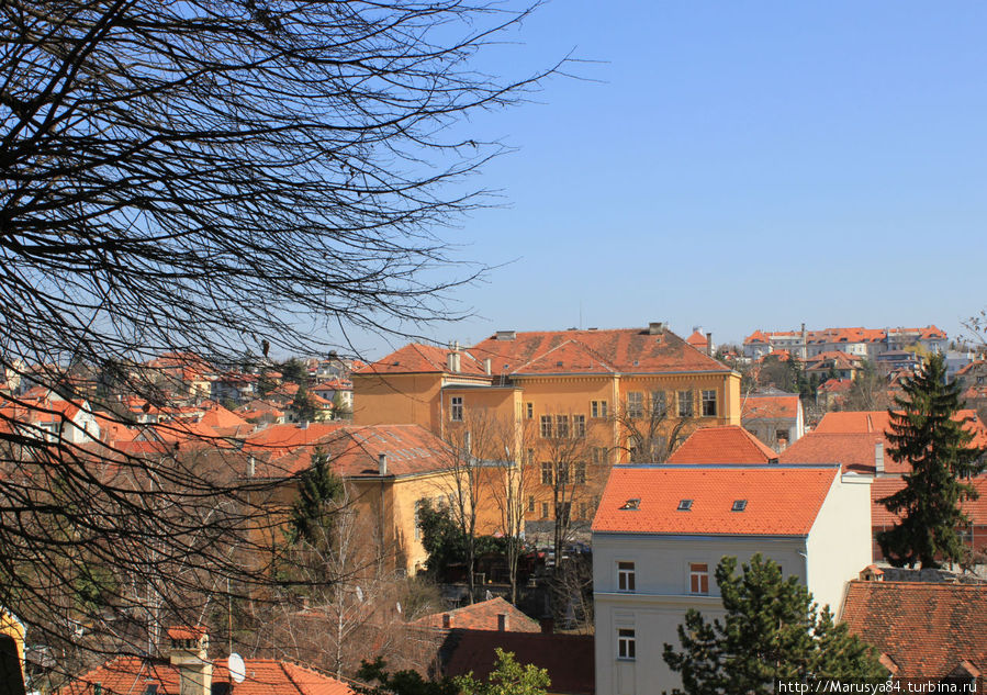 Одна из панорам старого Загреба Хорватия