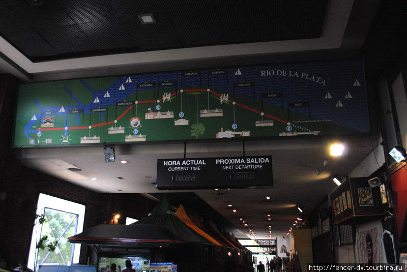 Карта маршрута поезда Тигре, Аргентина