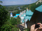 Святогорский монастырь в Украине, вид с меловой горы