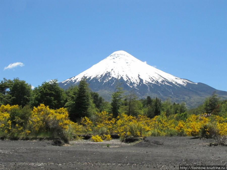 А вот и он  вулкан Осорно Висенте Перес Росалес Национальный Парк, Чили