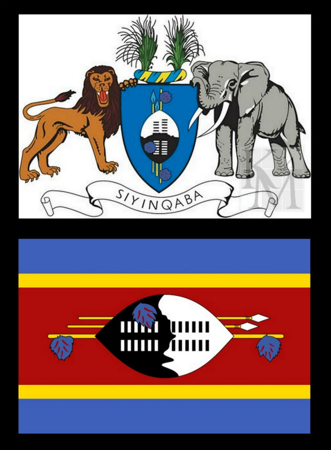Герб и флаг Свазиленда. Свазиленд
