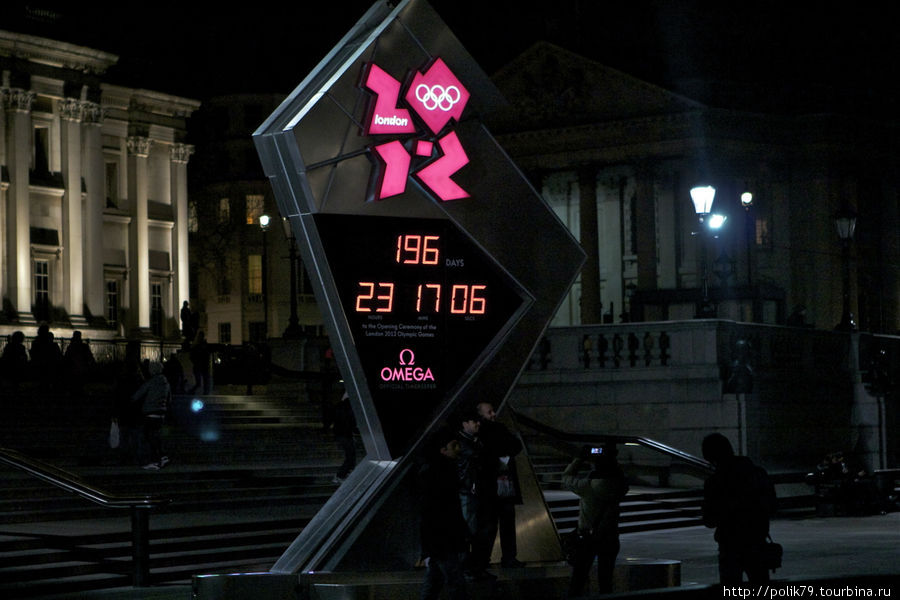 Часы, отсчитывающие время до Олимпиады. Лондон, Великобритания