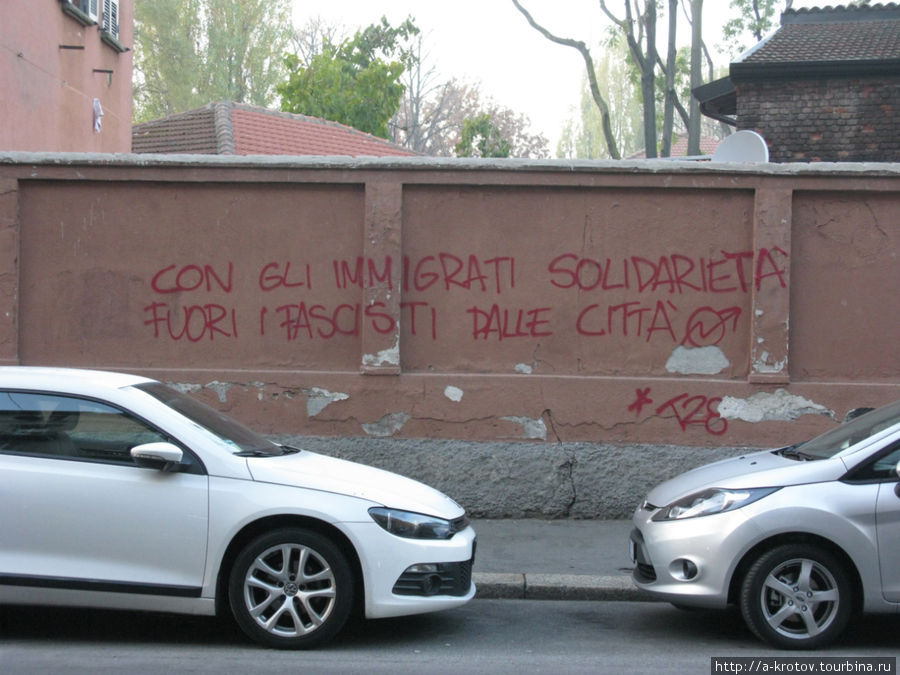 Солидарность с иммигрантами. Против фашизма Милан, Италия