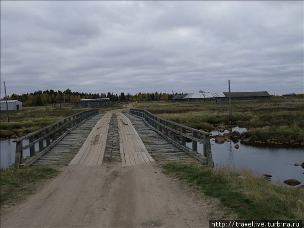 Мост через реку Колежма Республика Карелия, Россия
