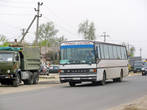 Автобус Setra S215UL в посёлке Безлюдовка.