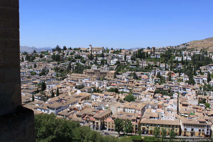 Вид на Гранаду из Альгамбры Гранада, Испания