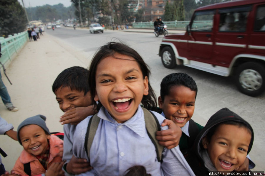 Непальские школьники Катманду, Непал