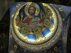 Плафон центрального купола. Мозаика Христос-панкратор (вседержитель) по оригиналу Н.Харламова.