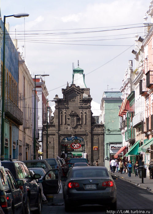 улочки Пуэбла-де-Сарагоса Пуэбла, Мексика