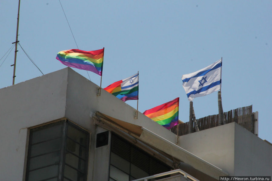 Радужные флаги парада Тель-Авив, Израиль