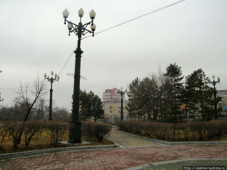 Вид слева от Комсомольской площади... Хабаровск, Россия