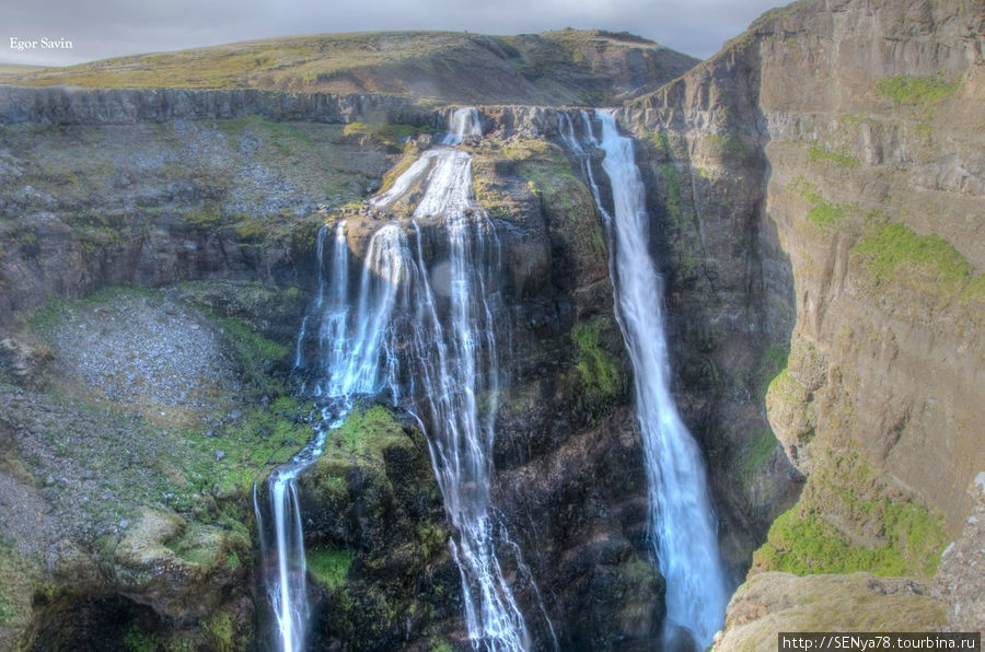 Водопад Glymur Западная Исландия, Исландия