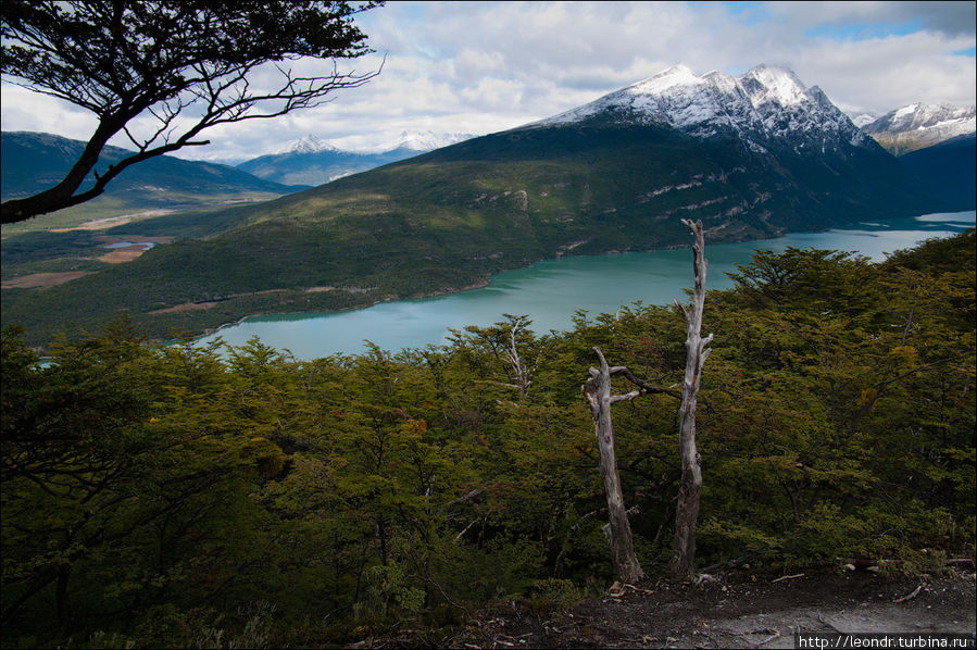 Terra Del Fuego. Вид с горы Guanaca Аргентина
