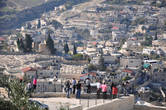 Вид с Масличной горы на Город Давида, самую древнюю часть Иерусалима, построенную на террасах холма Офер в 10 веке до н.э. как столица еврейского государства.