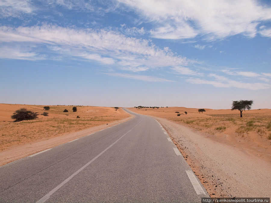 Дорога из Нуакшота в Нуадибу Мавритания