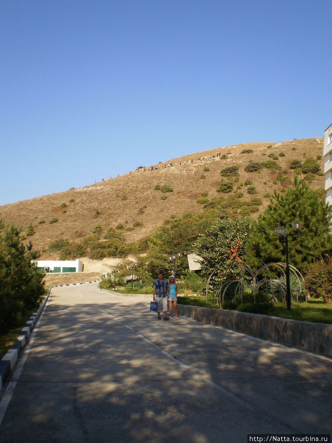 Вид на гору с территории санатория 