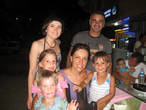 Здесь Азар в кафе вместе с нашими гостями, приехавшими к нам в Дидим. Август 2010
