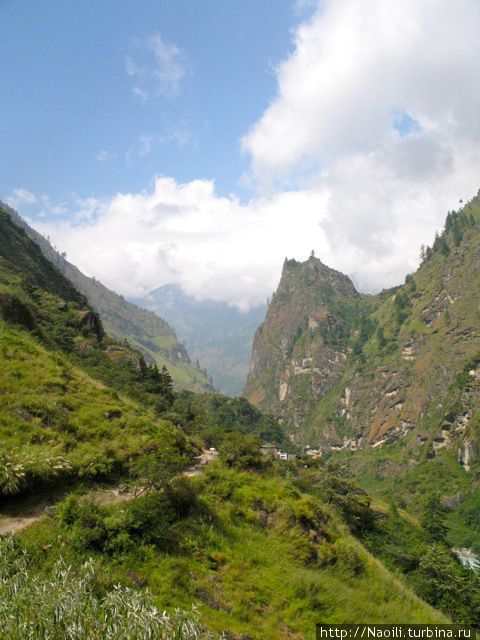 Трек вокруг Аннапурны:  тенистое ущелье и подвесные мосты Аннапурна Национальный Парк, Непал