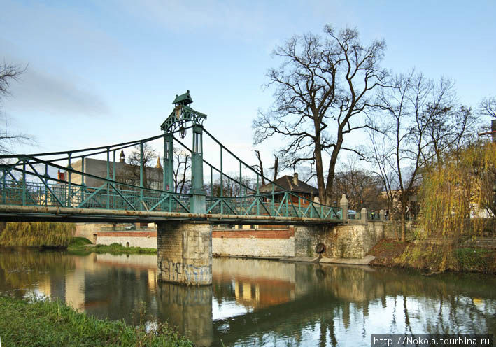 Зеленый мост через канал Млыновка Ополе, Польша