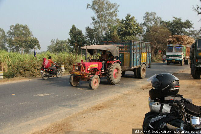 Типичная картина на дороге Штат Уттаракханд, Индия