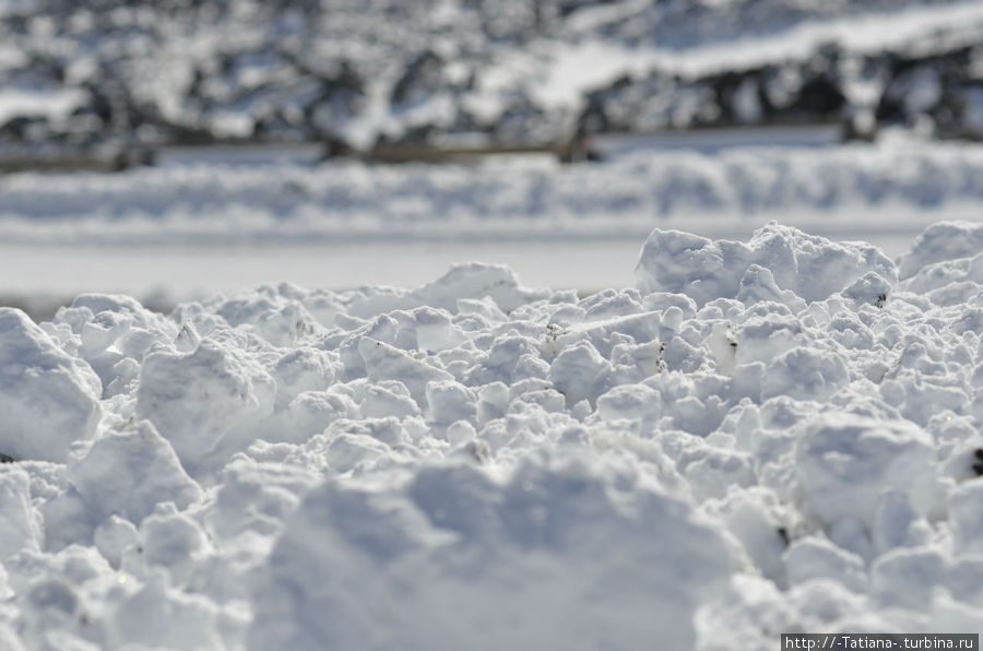снег. он не похож на наш. он почему то по структуре напоминает.... крахмал. Катания, Италия
