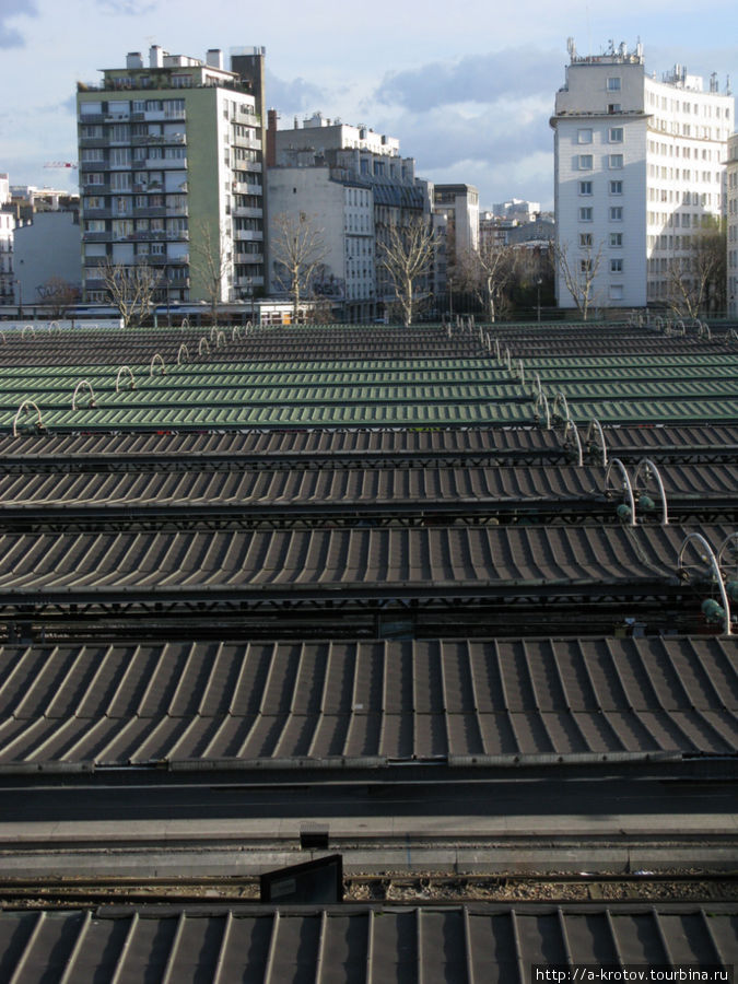это крыши — над перронами ж.д.вокзала (одного из) Париж, Франция