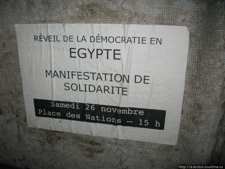 а это солидарность с Египтом проявляют Женева, Швейцария