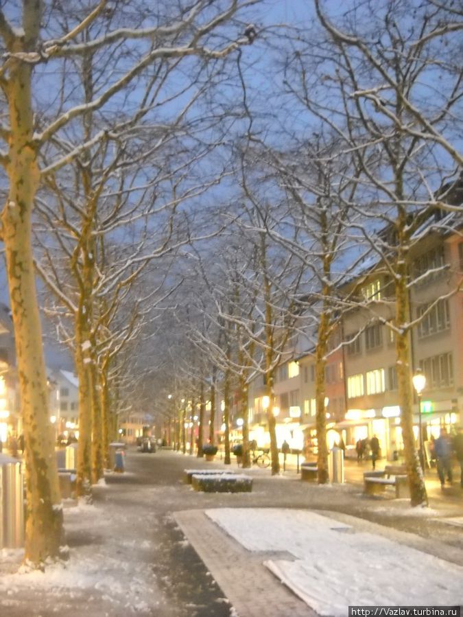 Заснеженный пейзаж Винтертур, Швейцария Заснеженный пейзаж Винтертур, Швейцария