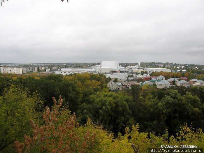 Вид на Лебедянский с правого берега Дона. Лебедянь, Россия