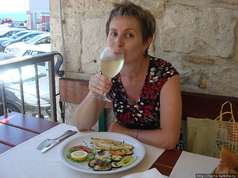 Сибас с овощами на гриле Сплит, Хорватия