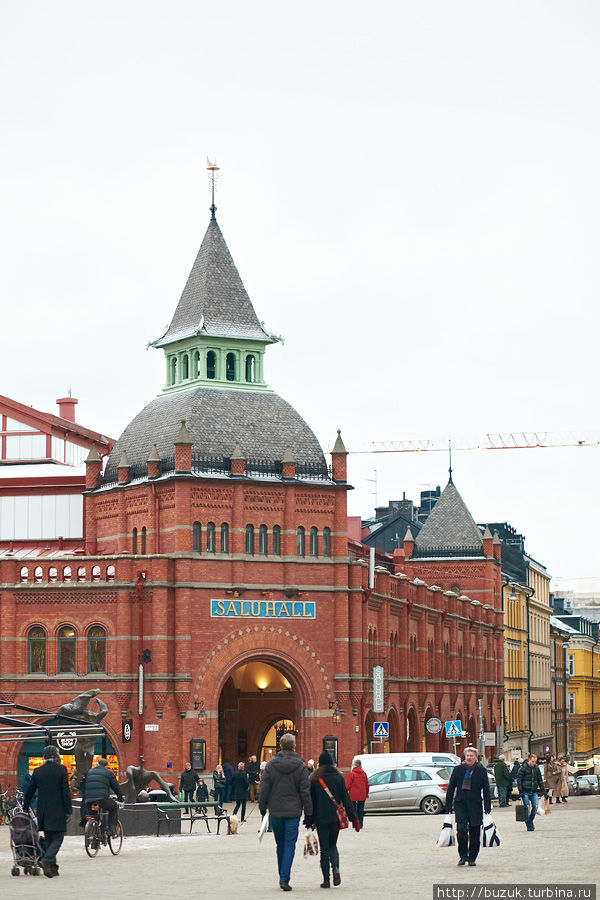Респектабельный рынок Östermalms Saluhall Стокгольм, Швеция
