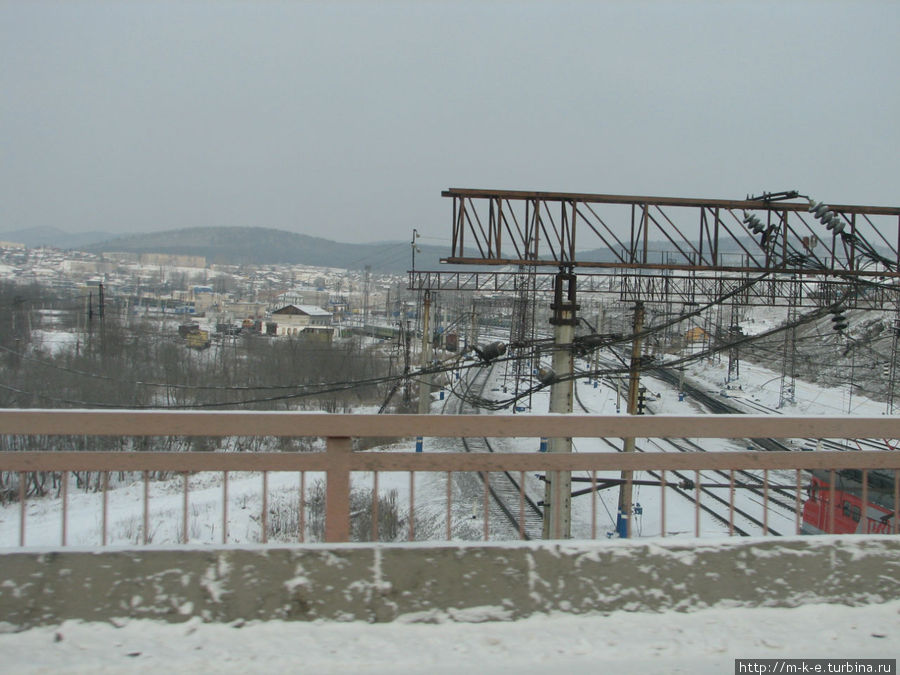 Вид на ж.д. пути поселка Бердяуш Сатка, Россия
