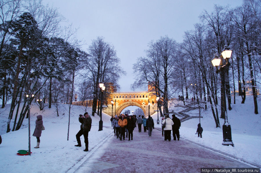 Зимний парк Царицыно Москва, Россия