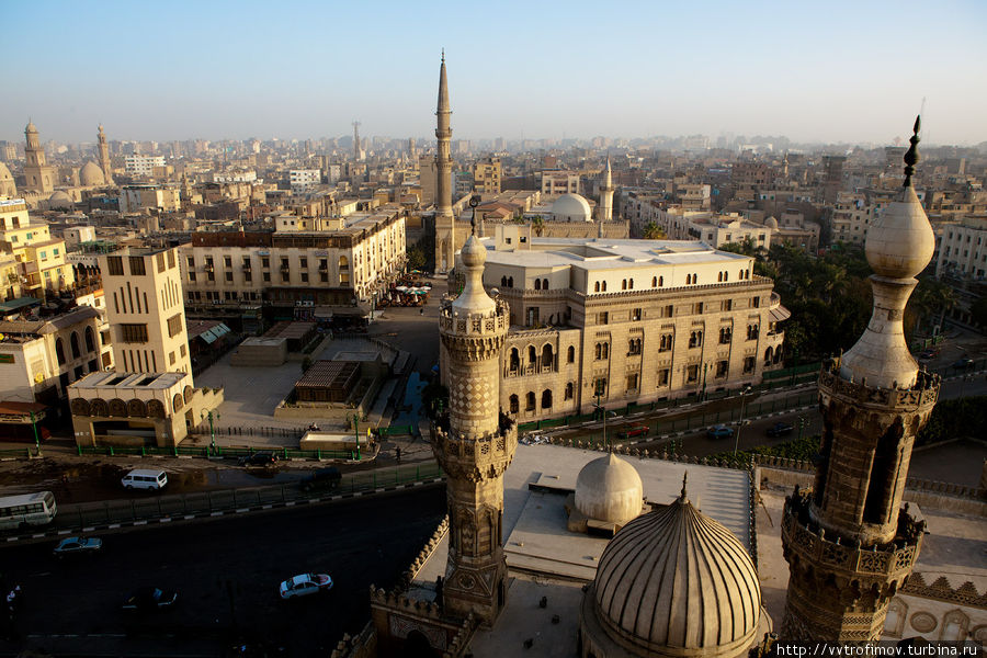 Вид с минарета мечети Аль-Азхар. Каир, Египет