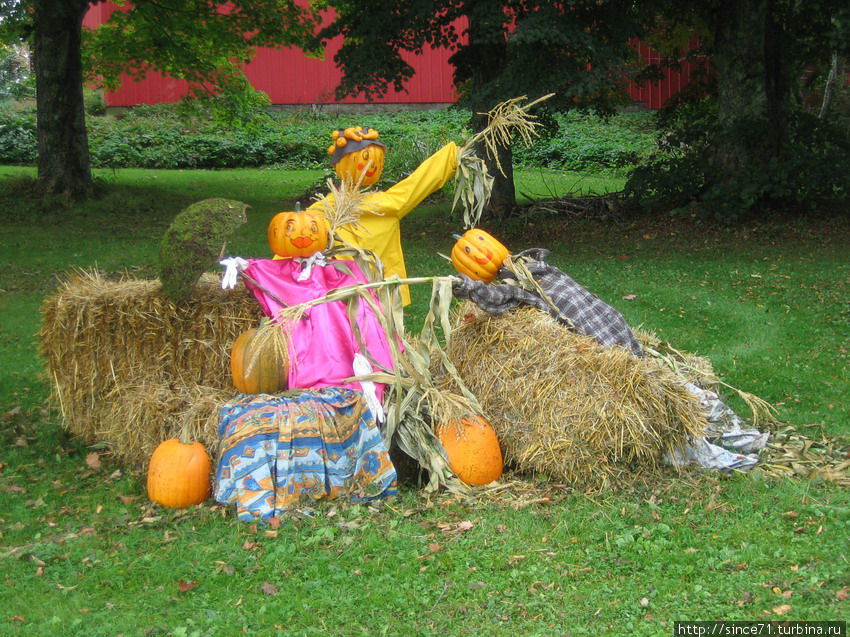 Осень, декорация для встречи Хэлловина Провинция Новая Шотландия, Канада