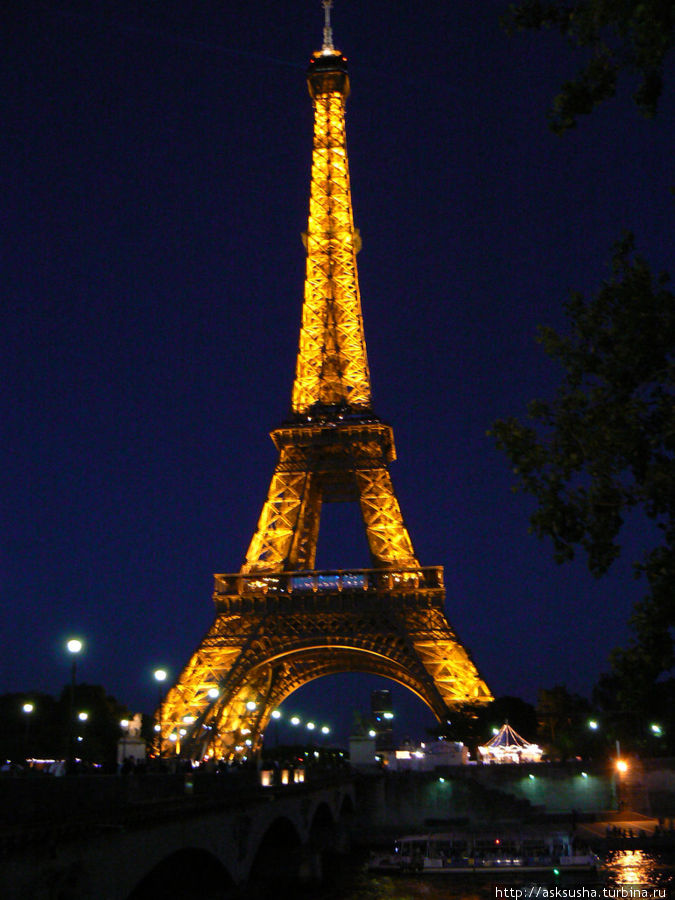 Ночные огни Парижа Париж, Франция