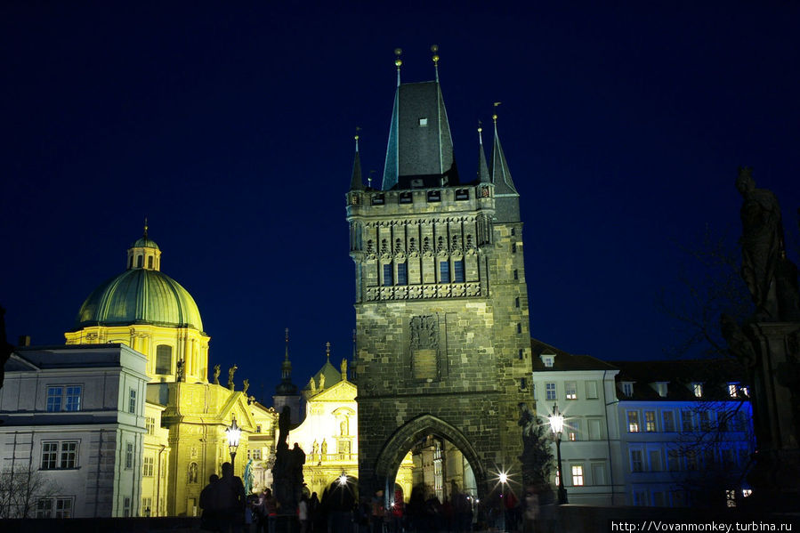 Староместская башня с моста Прага, Чехия